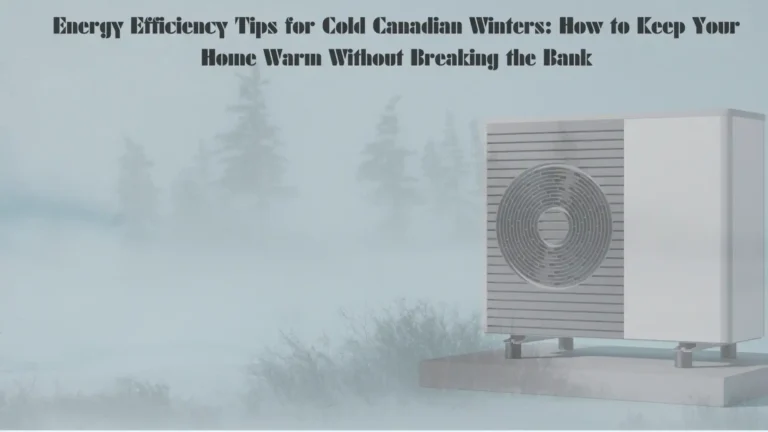 Energy Efficiency Tips for Cold Canadian Winters