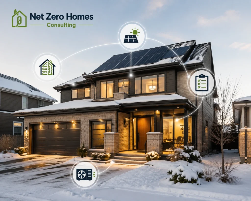 Ontario home prepared for net zero energy upgrades with solar and efficient systems