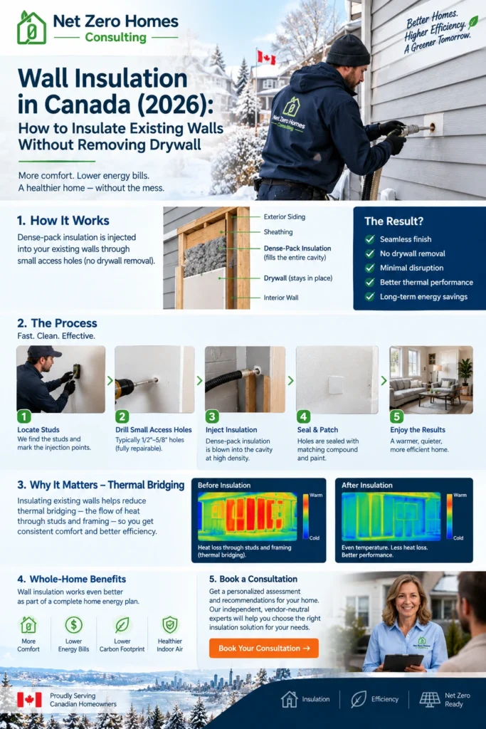 Wall insulation retrofit for an existing Canadian home